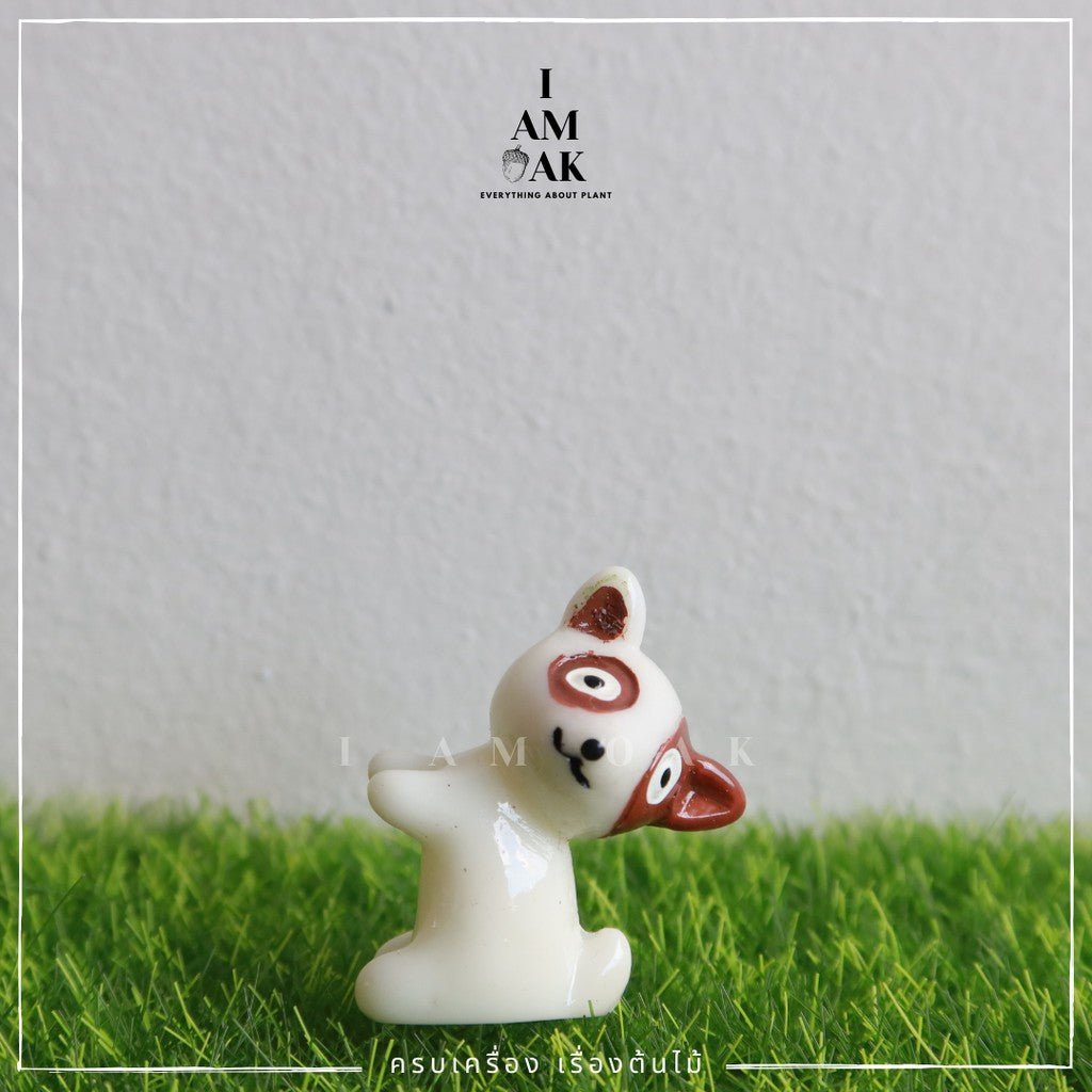 ตุ๊กตาแต่งสวน หมาจิ๋ว หมาแต้ม แต่งสวนถาด - Pamathegardener
