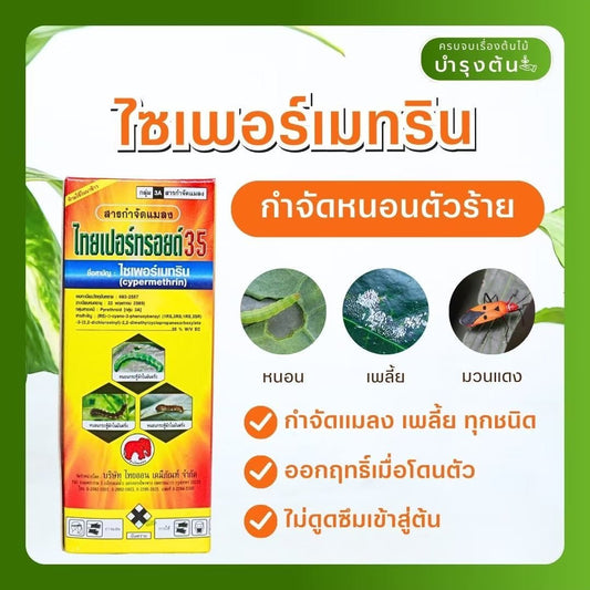 ไทยเปอร์ทอย35 – ช้างแดง – ไซเปอร์เมทริน – สารกำจัดแมลงศัตรูพืช - Pamathegardener