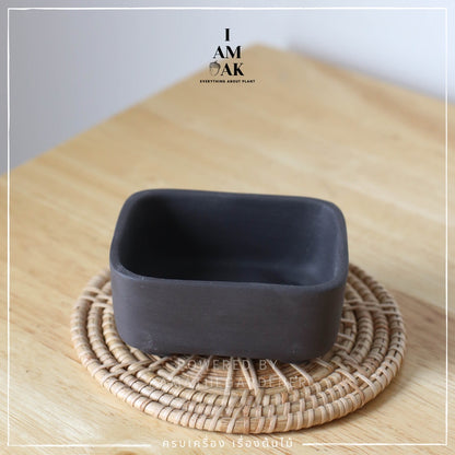 กระถางบอนไซ เซรามิก สีด้าน [ML บอนไซ]