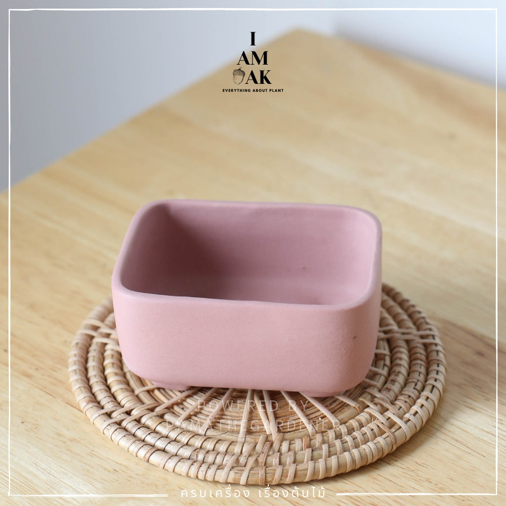 กระถางบอนไซ เซรามิก สีด้าน [ML บอนไซ]