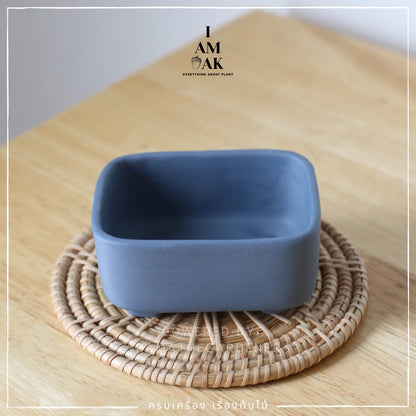 กระถางบอนไซ เซรามิก สีด้าน [ML บอนไซ]