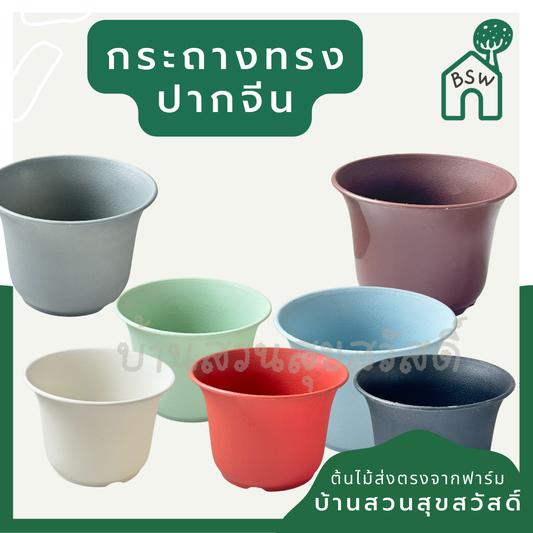 กระถางทรงปากจีนขนาด 5 นิ้ว