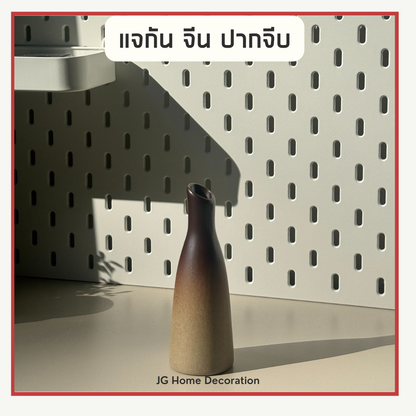 (พร้อมส่ง) แจกันเซรามิค แจกันดอกไม้ ทรงปากจอกน้ำ มีลวดลายสวยงาม